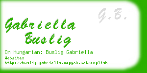 gabriella buslig business card